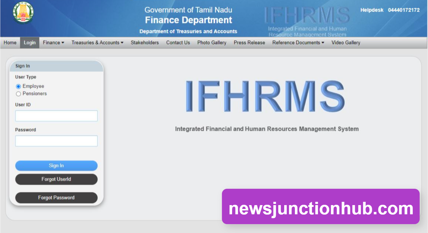 IFHRMS Login 2024 : How to Login, Payslip Download Easy at Karuvoolam.tn.gov.in Portal